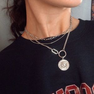 silver coin necklace